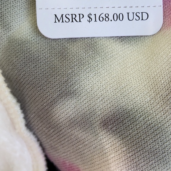 New FREE PEOPLE Tie~Dye 2~PC Set shorts sweatshirt - Picture 8 of 8